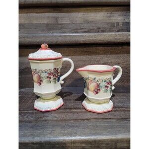 Vintage Avon Sweet Country Harvest Creamer and Sugar Bowl Set